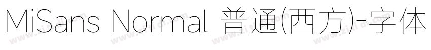 MiSans Normal 普通(西方)字体转换